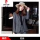 皮爾卡丹格子西裝套裝女春秋新款經(jīng)理休閑職業(yè)裝西服外套兩件套正裝 灰色(西裝) XL