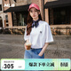 MLB短袖男女情侶純色簡(jiǎn)約休閑圓領(lǐng)T恤時(shí)尚新款3ATSB0253-50WHS-L