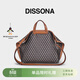 DISSONA迪桑娜折耳包女包幸運錦囊老花單肩包手提包托特【禮物】 棕色 - 大號