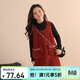 LUSON陳大豬女童背心裙2025秋冬新款拜年禮服兒童連衣裙紅色