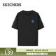 斯凱奇（Skechers）2026夏季新款男女同款上衣休閑針織短袖T恤衫L226U020 碳黑 S