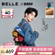 百麗（Belle）張凌赫同款方程式跑道賽車(chē)鞋德訓鞋新款女鞋休閑鞋E2L1DAM6預售 紅色【張凌赫同款】 37