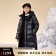 高梵黑金兒童5.0鵝絨服旗艦小火山加長(cháng)款男女童冬季新品保暖羽絨外套 曜石黑-亮面 160 【飛天鵝絨 充絨量 233g】