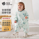 貝肽斯寶寶連體罩衣吃飯防水防臟嬰兒爬行輔食圍兜兒童圍裙爬爬服 雪原
