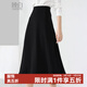 晚白【新品】爆款小黑裙2026春款洋氣百搭顯瘦長(cháng)裙氣質(zhì)通勤a字半身裙 黑色 L