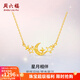 周六福黃金套鏈女5G足金亮面星月鏈墜浪漫星月夜計價(jià) 40+5cm尾鏈-3.25g