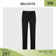 巴魯特（Brloote）男士黑色休閑褲微彈修身簡(jiǎn)約商務(wù)百搭長(cháng)褲秋冬 黑色 175/82A