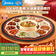 美的（Midea）小歡聚暖菜板加熱熱菜保溫板 2000W電陶爐火鍋家用多功能旋轉餐桌轉盤(pán)年貨節（圓形80CM）HBU80YH