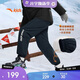 安踏兒童褲子男女童25冬加絨加厚保暖戶(hù)外羽絨長(cháng)褲A72547502