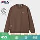 FILA 斐樂(lè )官方男子套頭衛衣冬新款時(shí)尚休閑寬松純棉針織上衣 木蘭棕-BN XL 180/100A/XL