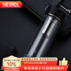 膳魔師（THERMOS）雙層玻璃400ml男女水杯茶杯水紋行者帶茶漏杯TCGB-400-D-BK 黑色