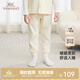 英氏（YEEHOO）【商場(chǎng)同款】?jì)和蛹曳锛舅履信L(cháng)袖打底衫/褲子A類(lèi)一等品 心芽長(cháng)褲-輕柔黃 100 cm（建議身高90-100cm）