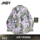 JNBY/江南布衣25夏新品襯衫棉質(zhì)寬松浪漫花卉長(cháng)袖襯衣5P421564H 690/粉色系 XS
