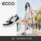 愛(ài)步（ECCO）*板鞋女 軟面休閑鞋舒適運動(dòng)女鞋 街頭720系列209713 HL 黑色/白色20971350669 38