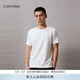 Calvin KleinJeans夏季男女情侶中性休閑簡(jiǎn)約ck壓紋字母圓領(lǐng)純色內搭短袖T恤
