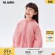 M.Latin/【商場(chǎng)同款】馬拉丁兒童外套春秋新款女大童蝙蝠袖繡花夾克 玫粉紅 140
