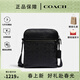 COACH【春尚新】 蔻馳 男士時(shí)尚壓花單肩斜挎包 黑色4009QBBK