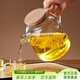 憶壺茶茶壺玻璃泡茶壺大容量煮茶壺加厚茶水分離壺家用水壺客廳冷水壺 加厚樂(lè )宜壺-1600ml【竹蓋】