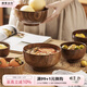 摩登主婦酸棗整木碗家用木頭碗兒童木質(zhì)米飯碗木餐具實(shí)木防摔湯碗 5.5英寸湯碗