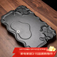 瓷牌茗茶具（cipaiming teaset） 科技木茶盤(pán)家用茶臺茶海簡(jiǎn)約功夫茶具盤(pán)排水式茶托盤(pán)單盤(pán) 磨砂釉《雙蓮藕》茶盤(pán)