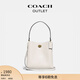 蔻馳（COACH）奧萊女士女包CHARLIE 21號斜挎包水桶包中號單肩包 B4/粉筆白色