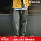 馬登工裝美式復古Easypants卡其休閑褲男士寬松直筒束腳長(cháng)褲子男春 灰綠色 L