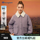 Champion[三防]冠軍羽絨服女25秋季新款毛領(lǐng)翻領(lǐng)拼接工裝風(fēng)短款外套韓系 烏梅紫 M