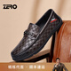 零度Zero男鞋2026春季新款商務(wù)休閑皮鞋真皮軟底羊皮內里舒適豆豆鞋男 暗棕 41