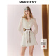 MAXRIENY【商場(chǎng)同款】藝術(shù)系流浪收腰連衣裙秋款波西米亞風(fēng)穿搭 杏黃 S