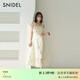 SNIDEL春夏時(shí)尚優(yōu)雅收腰木耳邊吊帶提花連衣裙SWFO252069 黃色 S (0)