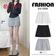 妃衣度（FYDOUL）灰色運動(dòng)短裙女夏2026新款高腰a字半身裙小個(gè)子衛裙子防走光裙褲 灰色 M 建議98-109斤