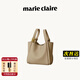 Marie Claire輕奢大牌女包新款女士高級感水桶包菜籃子包生日禮物送女友老婆 大象灰  現貨        贈送品牌口紅