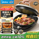 美的（Midea）電餅鐺家用雙面加熱煎烤機烙餅鍋電煎餅鍋34大口徑加大加深烤盤(pán) 溫度可調烤肉早餐機電餅檔JKE3475