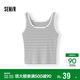 森馬（Semir）背心女夏短款U領(lǐng)涼感緊身無(wú)袖撞色內搭氣質(zhì)疊穿上衣101325102001