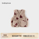 babylove嬰兒馬甲秋冬季舒棉絨外穿背心男女寶寶百搭保暖上衣毛絨坎肩