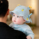 貝娜茜嬰兒帽子春秋薄款夏季嬰幼兒新生兒盆帽男女寶寶漁夫帽遮陽(yáng)防曬潮 PM764-藍色 1-18個(gè)月（38-47.5CM）