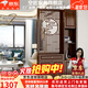 空匠新中式鞋柜玄關(guān)柜屏風(fēng)隔斷客廳門(mén)口入戶(hù)柜鏤空雕花置物架進(jìn)門(mén)鞋柜 包上門(mén)安裝 中式祥云柜門(mén)抽屜 高200寬60