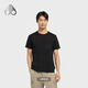 Moose KnucklesDalon男士棉質(zhì)金屬LOGO短袖T恤 黑色 L