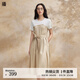 播t恤拼接連衣裙女商場(chǎng)同款2024款設計感中長(cháng)款裙子BDR2LD1118 O80甜茶 S