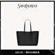 YSL圣羅蘭 女士SHOPPING SAINT LAURENT橫款皮革手袋托特包 黑色 U