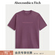 Abercrombie & Fitch美式復古舒適經(jīng)典百搭棉質(zhì)LOGO圓領(lǐng)短袖T恤25秋季男裝175-5430 紫紅色 M (180/100A)