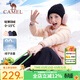 駱駝（CAMEL）兒童羽絨服加絨加厚保暖外套輕薄戶(hù)外防風(fēng)鴨絨蓬松中大童親子裝 煙花粉 【清潔度1000 150 [含絨90%]