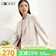 G2000【可機洗】G2000女裝SS24商場(chǎng)新款柔軟可束袖口中長(cháng)款休閑西服 格子布-米白色休閑西裝28寸 L /38
