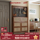 雷勒（rayle）翻斗鞋柜超薄窄玄關(guān)柜小戶(hù)型簡(jiǎn)約中古風(fēng)家用門(mén)口收納衣帽架多功能 FYHT-6F25組合140*25*199CM