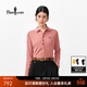 比音勒芬【防曬UPF300+】春季款戶(hù)外休閑通勤風(fēng)多色長(cháng)袖POLO衫女士上衣 72深粉色 M （95）