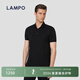 藍豹（LAMPO）【涼感POLO衫】春夏新款商務(wù)休閑polo衫男士棉彈易打理短袖上衣 黑色 XL (50)