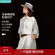 茵曼（INMAN）亞麻棉簡(jiǎn)約通勤開(kāi)叉襯衫2026春季女裝新款寬松長(cháng)袖襯衣上衣 米白色 S