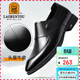 老人頭（LAORENTOU）皮鞋男休閑鞋春秋頭層牛皮商務(wù)正裝鞋套腳英倫男鞋 LA12276 黑42