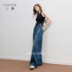 三彩2025秋季新款復古休閑牛仔褲寬松顯瘦香蕉褲闊腿褲長(cháng)褲M(mǎn)