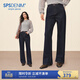 simple pieces【精致原牛合集】秋新款SPS牛仔女顯瘦中高腰直筒褲 十分薯條-原牛色/153-164(現貨) L 90/93 （105-115斤）